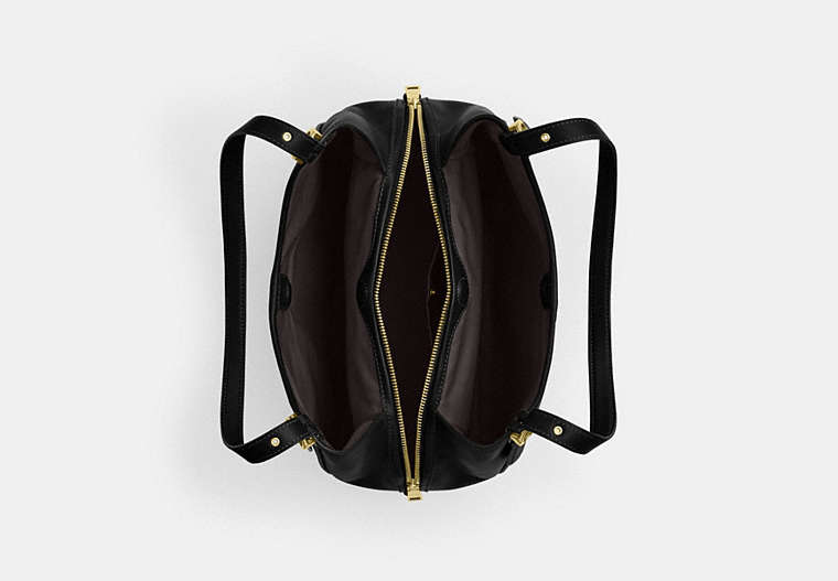 Erin Shoulder Bag In Signature Canvas - Gold/Walnut/Black