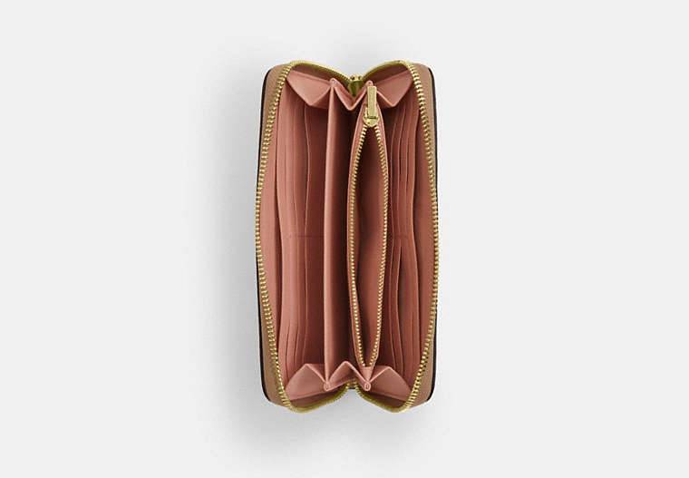 Long Zip Around Wallet - Gold/Sand Multi