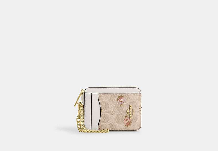 Zip Card Case - Gold/Sand Multi