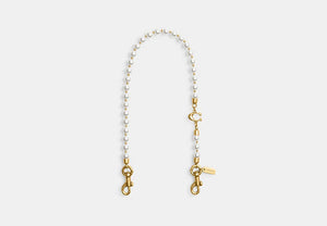 Short Pearl Strap - Brass/Chalk