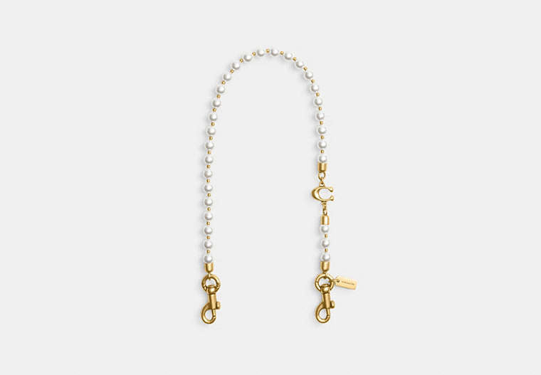 Short Pearl Strap - Brass/Chalk