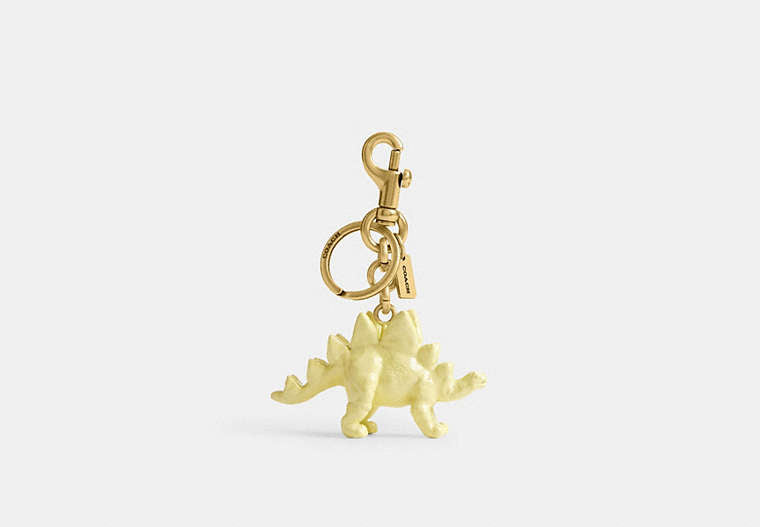 Stegosaurus Bag Charm - Brass/Yellow