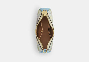 Teri Mini Crossbody Bag With Floral Print - Gold/Blue Bell Multi