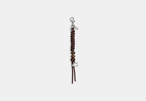 Heritage Bead Bag Charm - Silver/Maple Multi