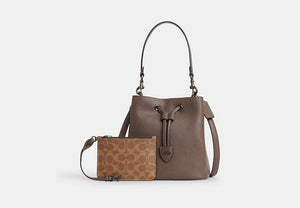 Rowan Bucket Bag - Gunmetal/Dark Stone