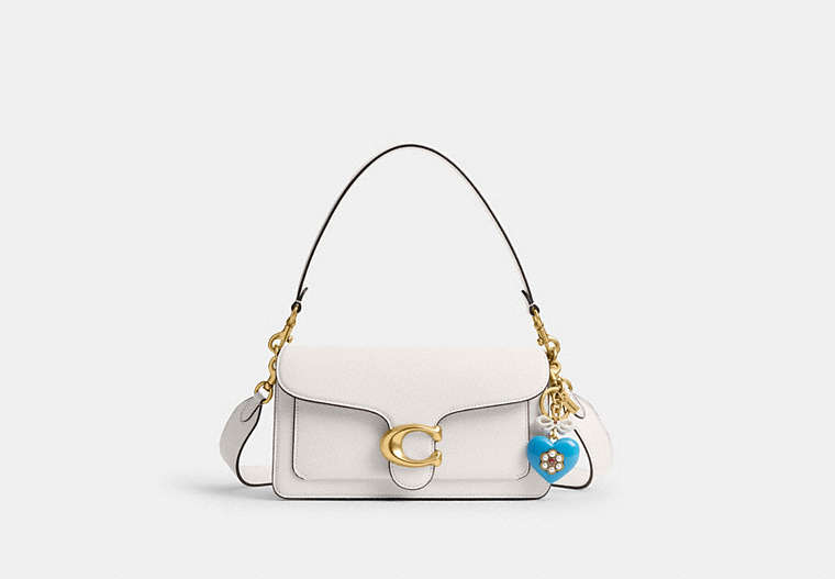 Heart Bag Charm - Brass/Blue Multi