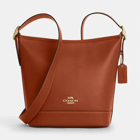 Coach Jude Duffle Bag Smooth Leather-Gold-Tan