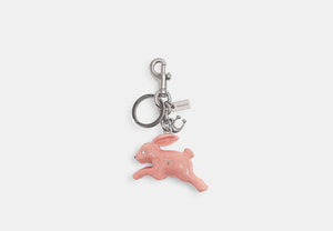 Bunny Bag Charm - Silver/Pink