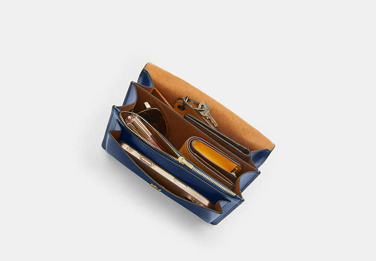 Klare Crossbody Bag - Gold/Deep Blue
