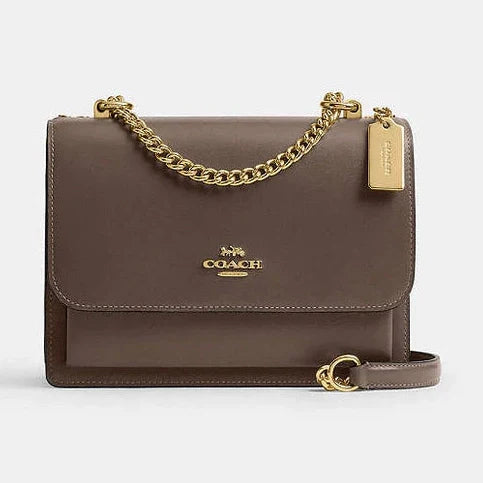 Coach Klare Crossbody Bag Calf Leather-Gold-Dark Stone