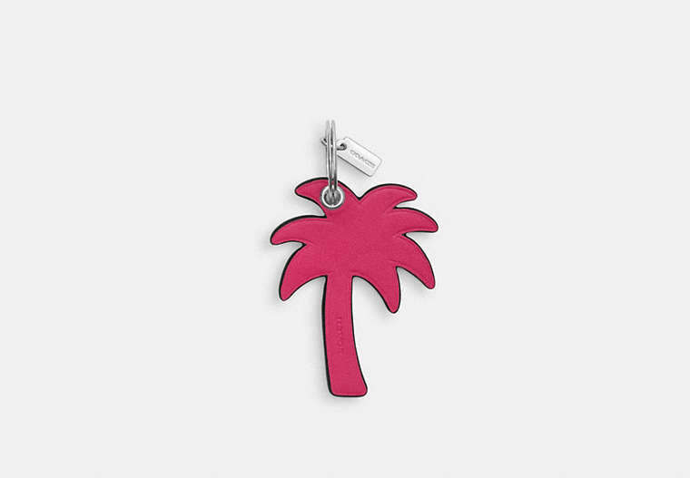 Palm Tree Bag Charm - Silver/Dragon Fruit