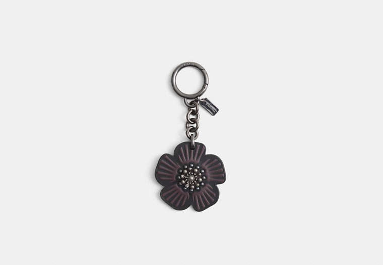 Restored Tea Rose Bag Charm - Black/Black