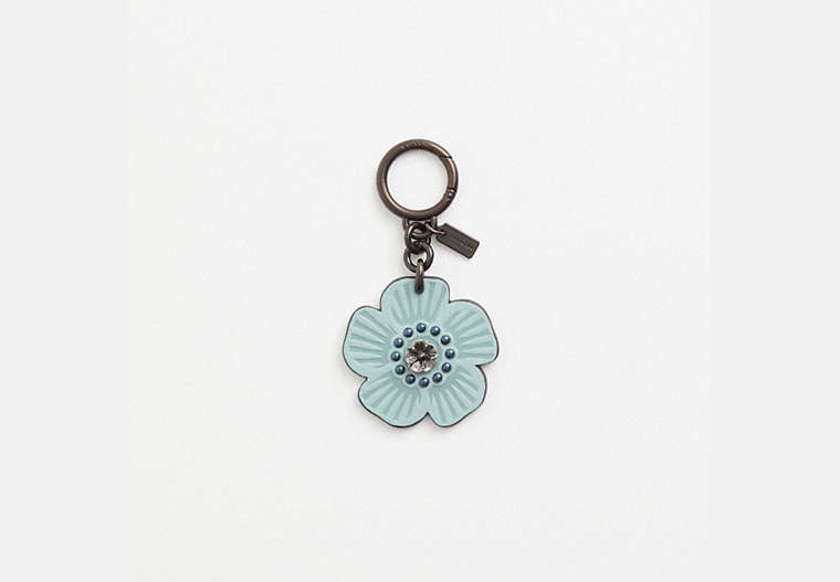 Signature Bag Charm - Pewter/Aqua