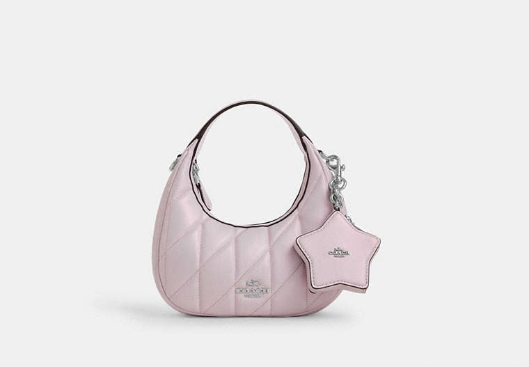 Signature Bag Charm - Silver/PINK