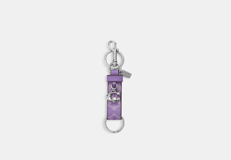Mini Nolita Bag Charm In Signature Canvas - Silver/IRIS