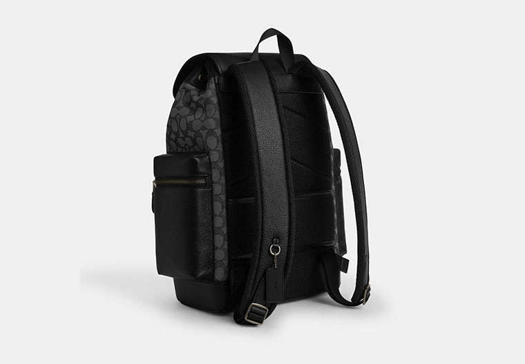 Sprint Backpack In Signature Jacquard - Silver/Charcoal/Black