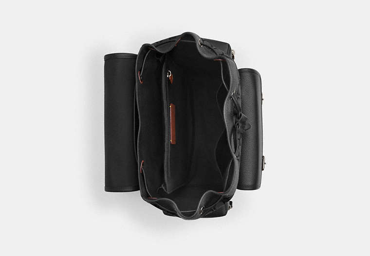 Sprint Backpack In Signature Jacquard - Silver/Charcoal/Black