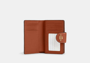 Medium Corner Zip Wallet - Gold/Tan