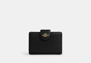 Medium Corner Zip Wallet - Gold/Black