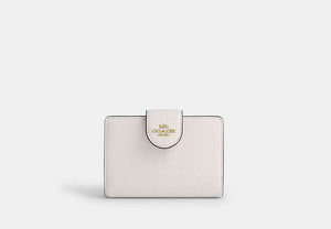 Medium Corner Zip Wallet - Gold/Chalk