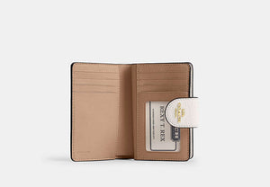 Medium Corner Zip Wallet - Gold/Chalk