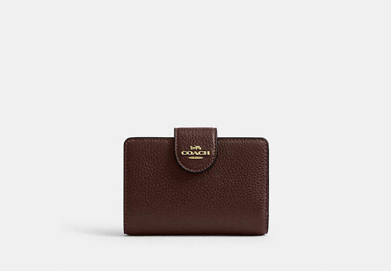 Medium Corner Zip Wallet - Gold/Maple