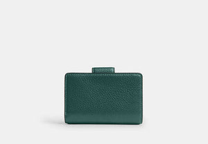 Medium Corner Zip Wallet - Gold/Emerald