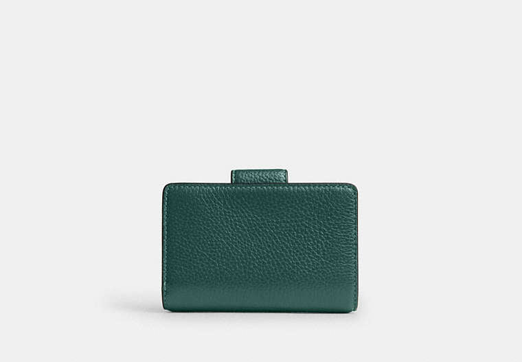 Medium Corner Zip Wallet - Gold/Emerald