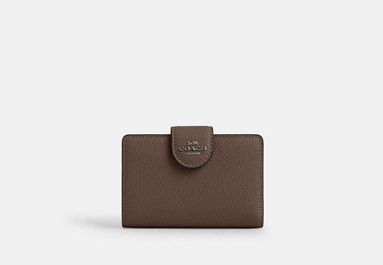 Medium Corner Zip Wallet - Gunmetal/Dark Stone