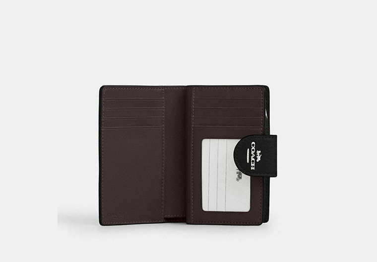 Medium Corner Zip Wallet - Silver/Black