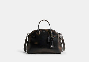 Soft Empire Carryall Bag 40 In Loved Leather - Silver/Black Brown