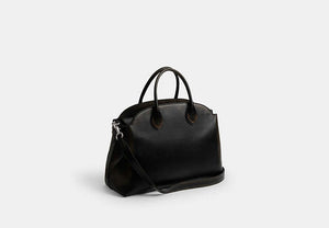 Soft Empire Carryall Bag 40 In Loved Leather - Silver/Black Brown