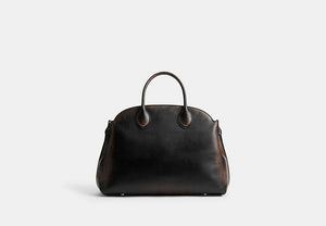 Soft Empire Carryall Bag 40 In Loved Leather - Silver/Black Brown