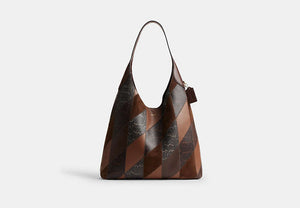 Brooklyn Shoulder Bag 39 With Snakeskin Patchwork - Brass/Maple Multi