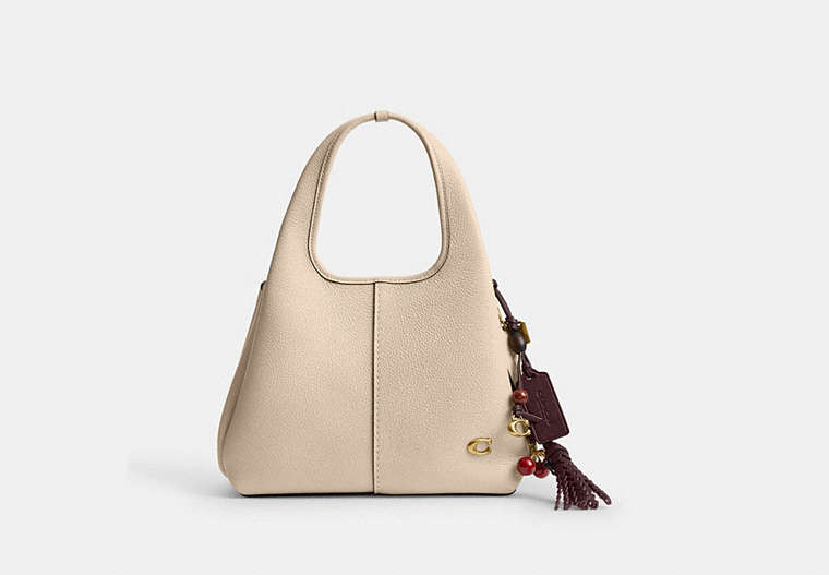 Cherry Heritage Leather Bag Charm - Brass/Merlot