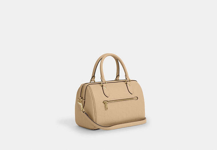 Rowan Satchel Bag In Signature Leather - Gold/Oat