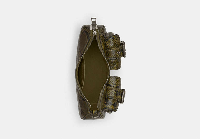 Ashton Bag With Snake Print - Gunmetal/Olive Multi