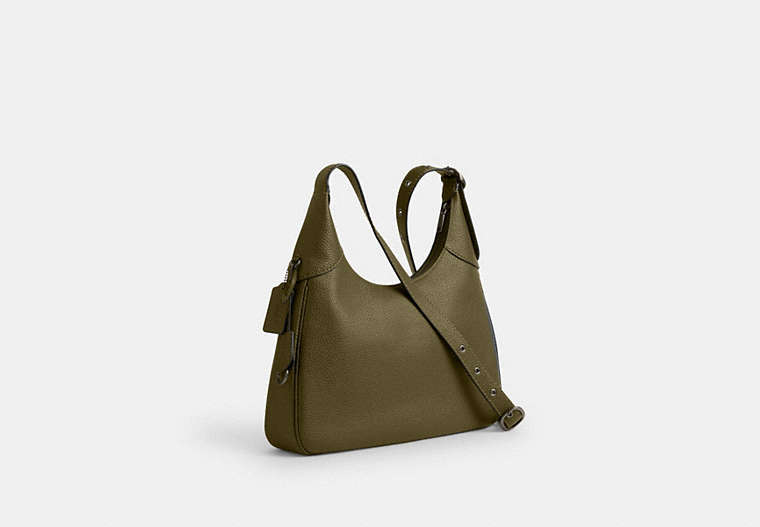 Ella Shoulder Bag - Gunmetal/Olive