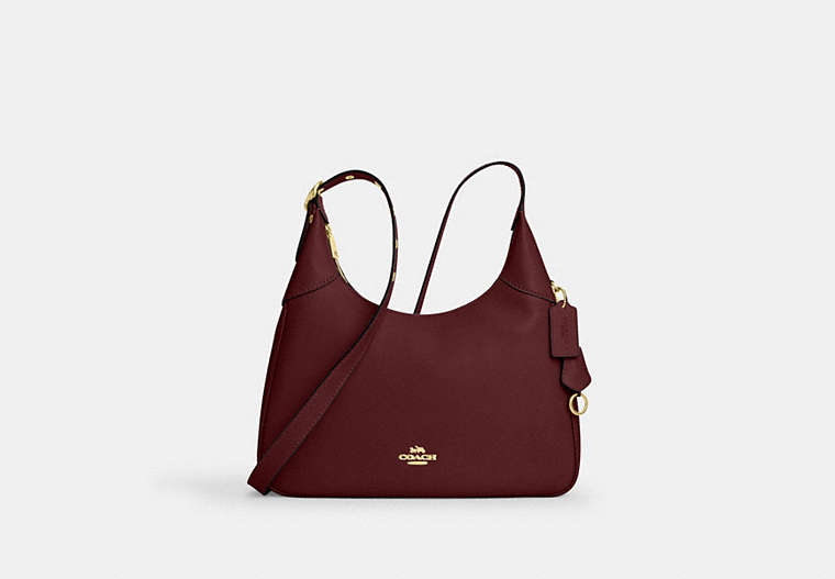 Ella Shoulder Bag - Gold/Maroon