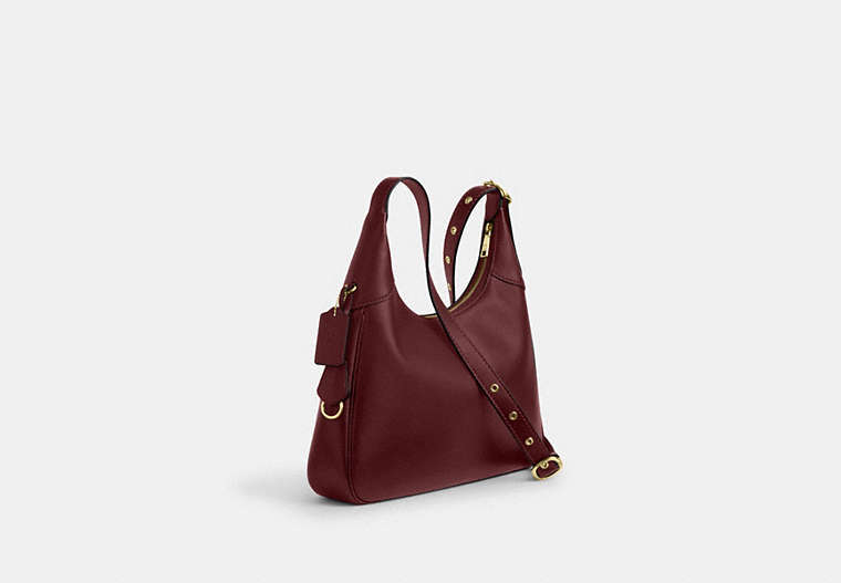 Ella Shoulder Bag - Gold/Maroon