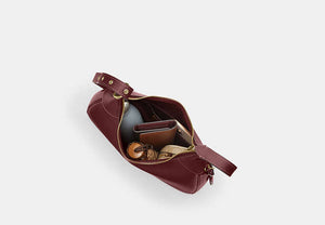 Ella Shoulder Bag - Gold/Maroon