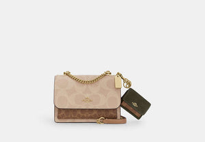 Signature Bag Charm - Gold/Army Green/Tan