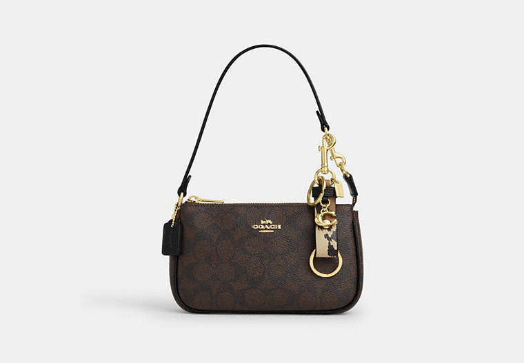Trigger Snap Bag Charm With Leopard Print - Gold/Leopard Multi