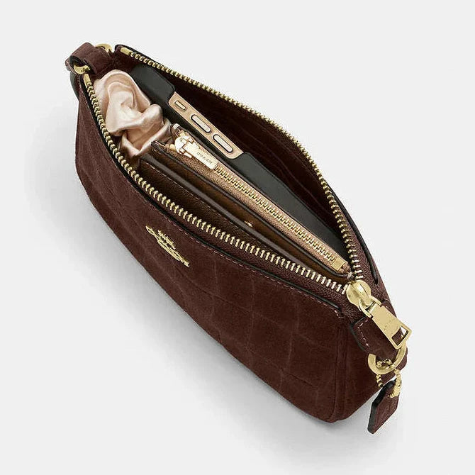 Coach Nolita 19 Embossed Crocodile-Gold-Maple