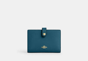 2-In-1 Wallet In Signature Chenille - Gold/Teal Ink