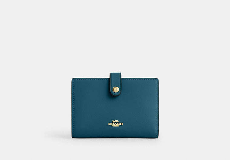 2-In-1 Wallet In Signature Chenille - Gold/Teal Ink