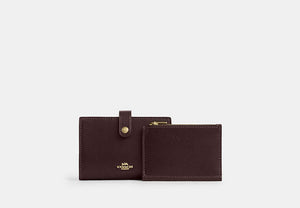 2-In-1 Wallet In Signature Chenille - Gold/Espresso