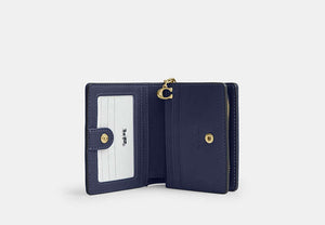 Snap Wallet In Signature Chenille - Gold/Navy
