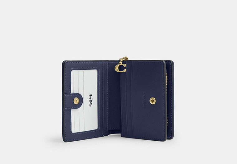 Snap Wallet In Signature Chenille - Gold/Navy