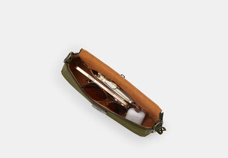 Etta Small Flap Shoulder Bag - Gunmetal/Olive